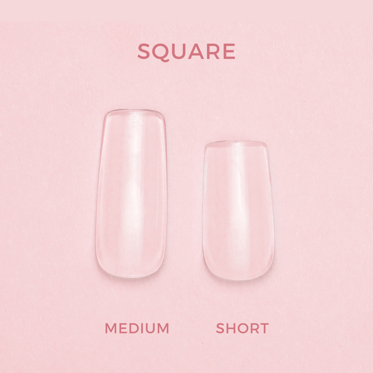Soft Gel Press On-tippar • Square Short (600 st)
