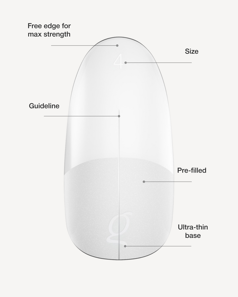 Gel Tips • Round Medium (360 st) • The Gel Collection