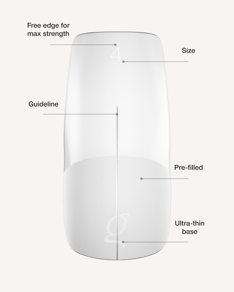 Gel Tips • Square Medium (360 st) • The Gel Collection