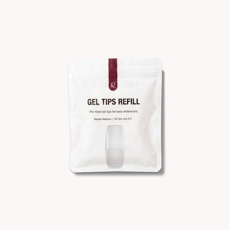 Gel Tips • Square Medium • Refillpåsar (60 st) • The Gel Collection