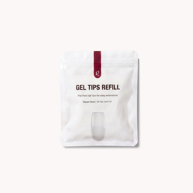 Gel Tips • Square Short • Refillpåsar (60 st) • The Gel Collection
