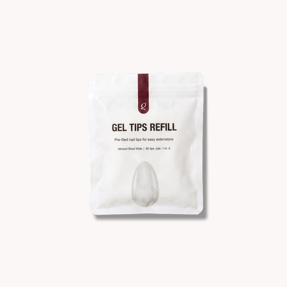 Gel Tips Wide Size • Almond Short • Refillpåsar (60 st) • The Gel Collection