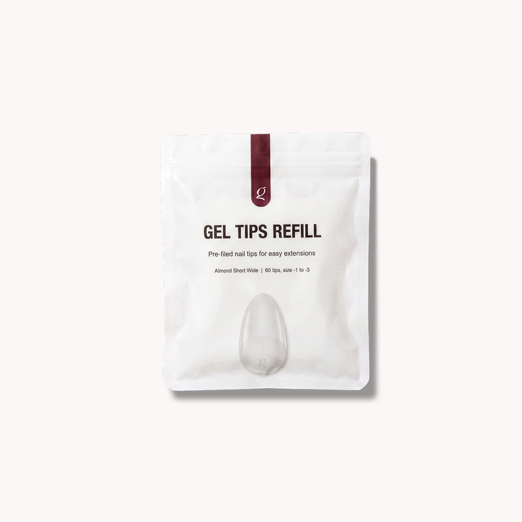 Gel Tips Wide Size • Almond Short • Refillpåsar (60 st) • The Gel Collection