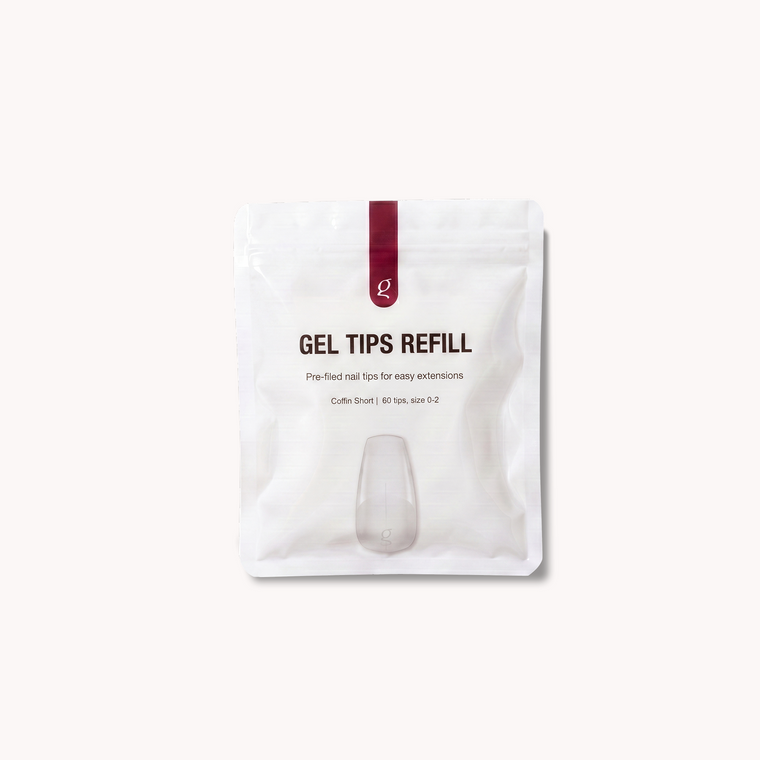 Gel Tips • Coffin Short • Refillpåsar (60 st) • The Gel Collection