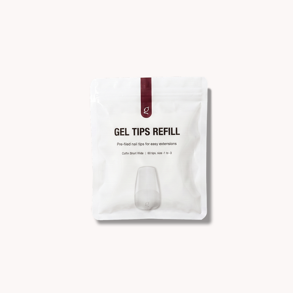 Gel Tips Wide Size • Coffin Short • Refillpåsar (60 st) • The Gel Collection