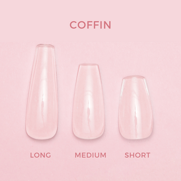 Soft Gel Press On-tippar • Coffin Short (600 st)