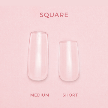 Soft Gel Press On-tippar • Square Medium (600 st)