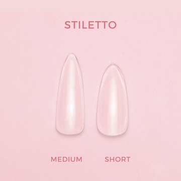 Soft Gel Press On-tippar • Stiletto Medium (600 st)