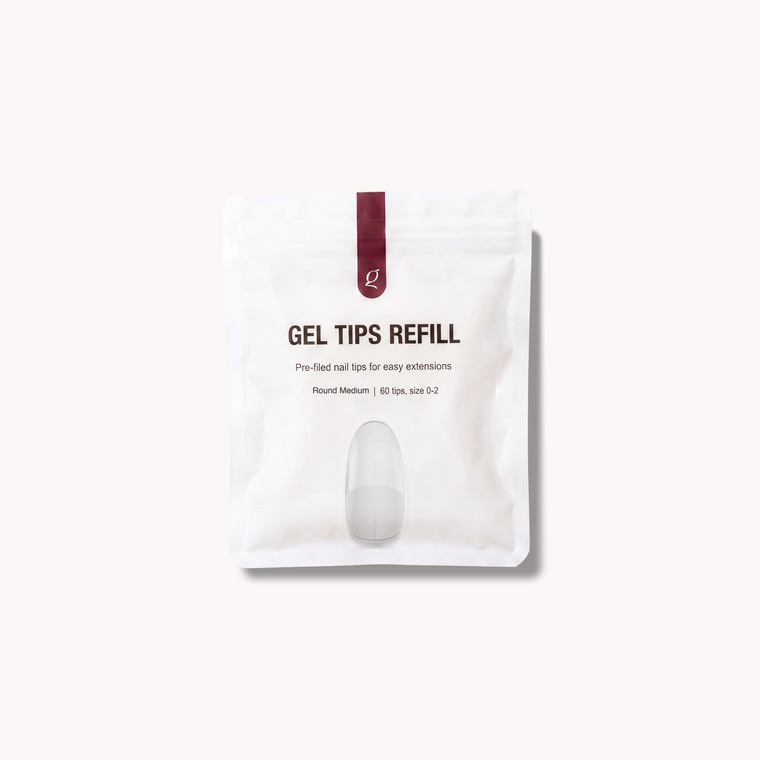 Gel Tips • Round Medium • Refillpåsar (60 st) • The Gel Collection
