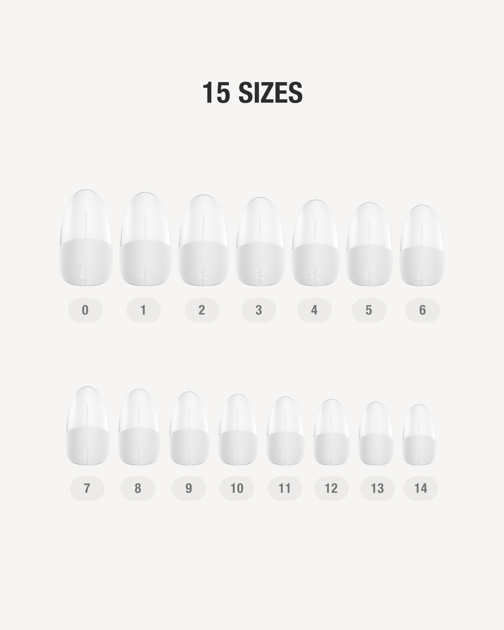 Gel Tips Round Short – 15 sizes