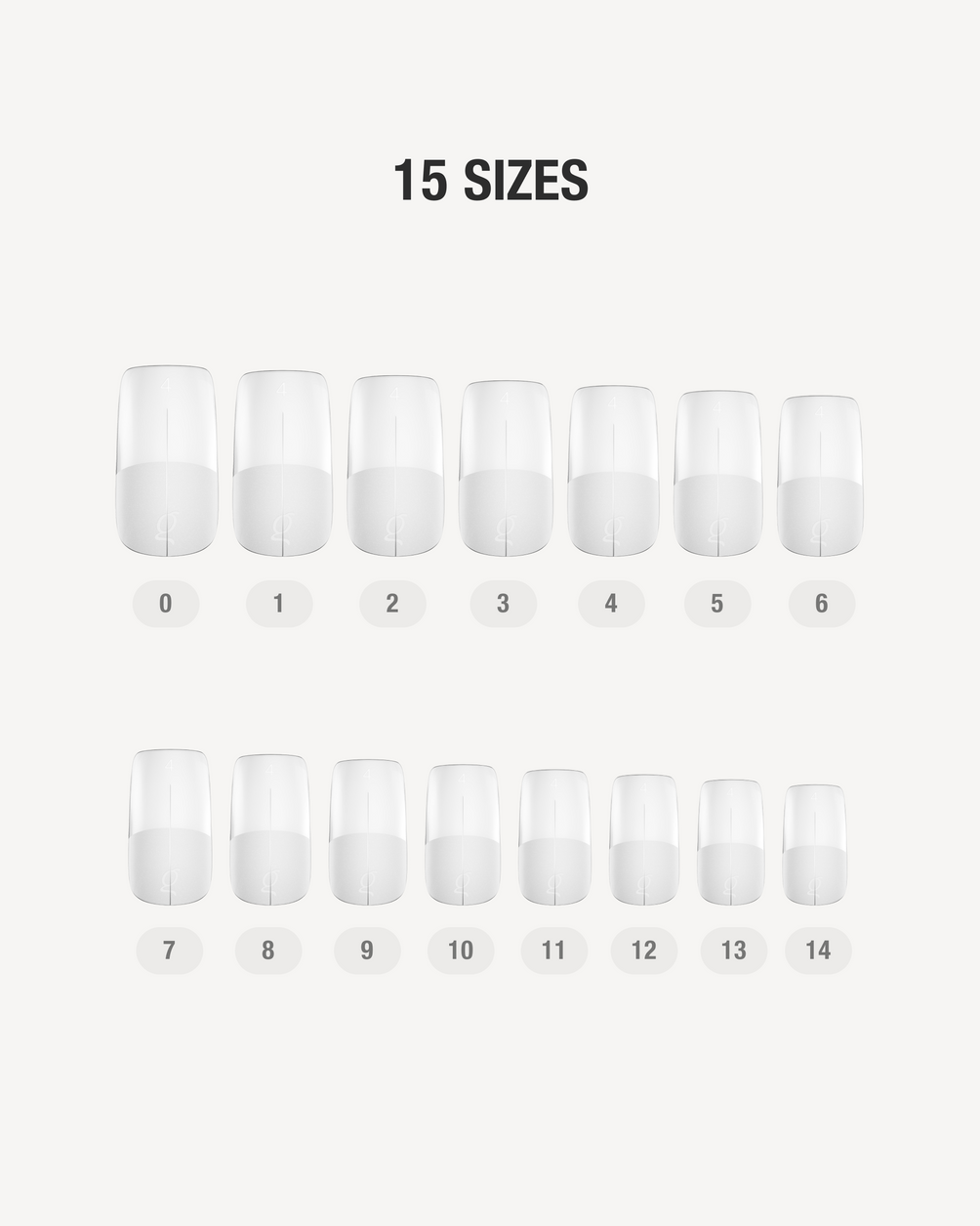 Gel Tips Square Short – 15 sizes