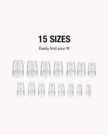 15 sizes – easily find your fit