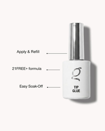 Tip Glue – apply & refill, 21FREE+ formula, easy soak-off