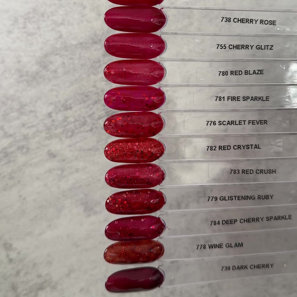 Gel Polish • 784 Deep Cherry Sparkle (semi-transparent) • 21FREE • The Gel Collection™